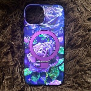 Purple Floral iPhone 14 Case